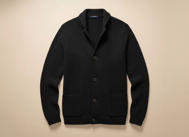 Eskel - Elegant Long Sleeve Wool Cardigan