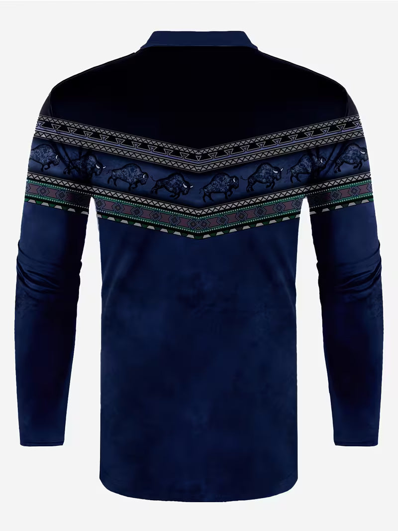 Tamas - Casual Vintage Color 3D Print Polo Shirt