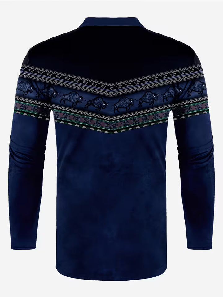 Tamas - Casual Vintage Color 3D Print Polo Shirt