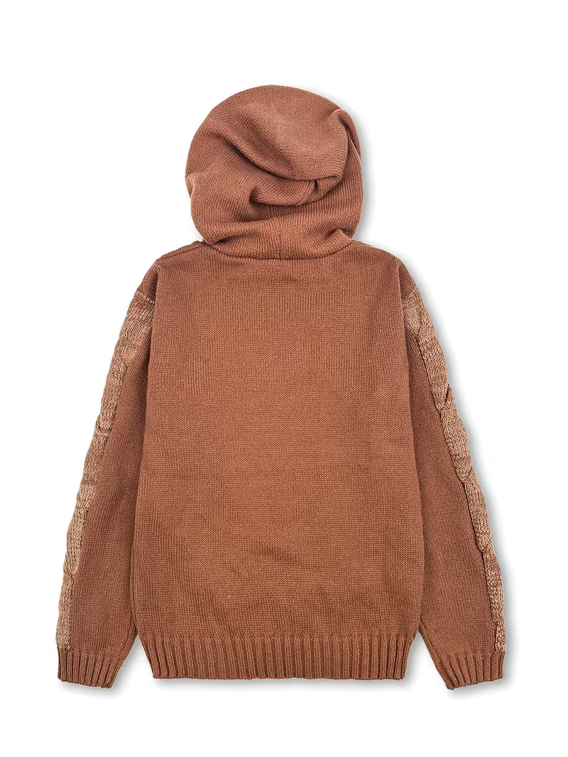 Cypriana - Elegant Knitted Sweater With Hood