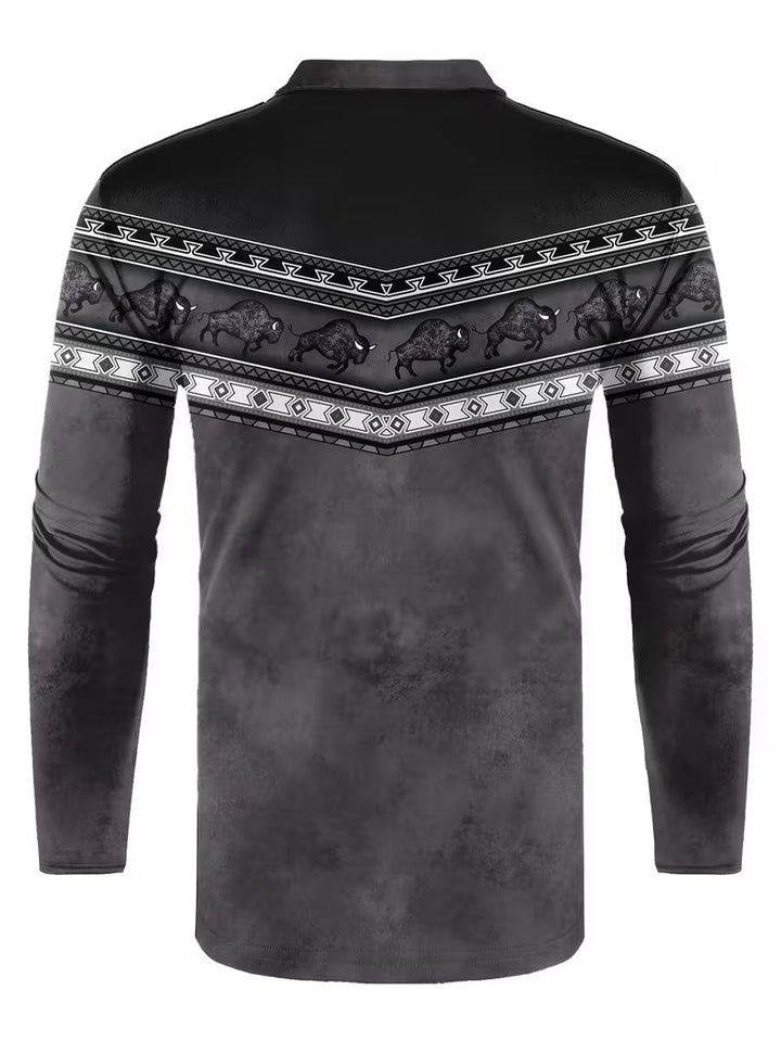 Tamas - Casual Vintage Color 3D Print Polo Shirt