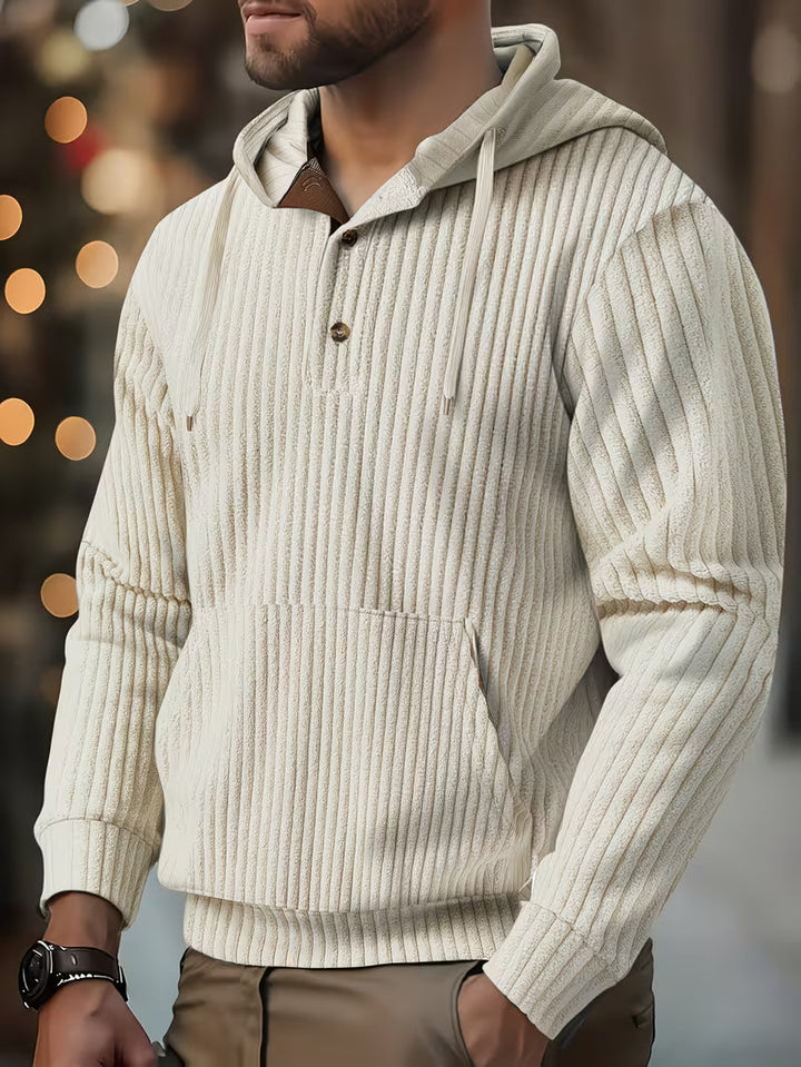Colman - Elegant Textured Hooded Sweatshirt
