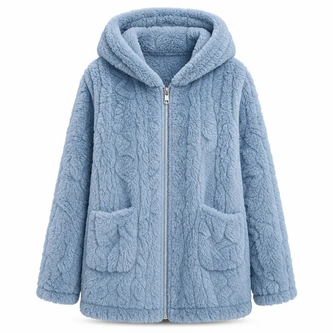 Kalisilova - Casual Plush Hooded Cardigan