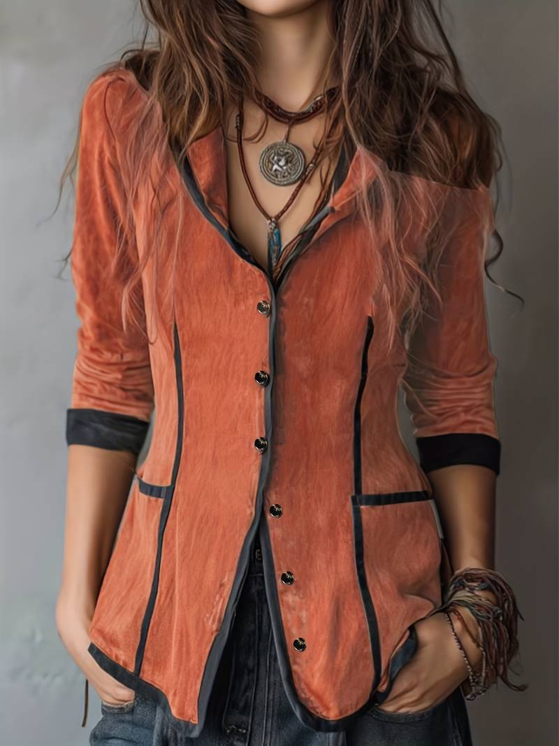 Yaara - Vintage Hooded Jacket With Long Sleeve