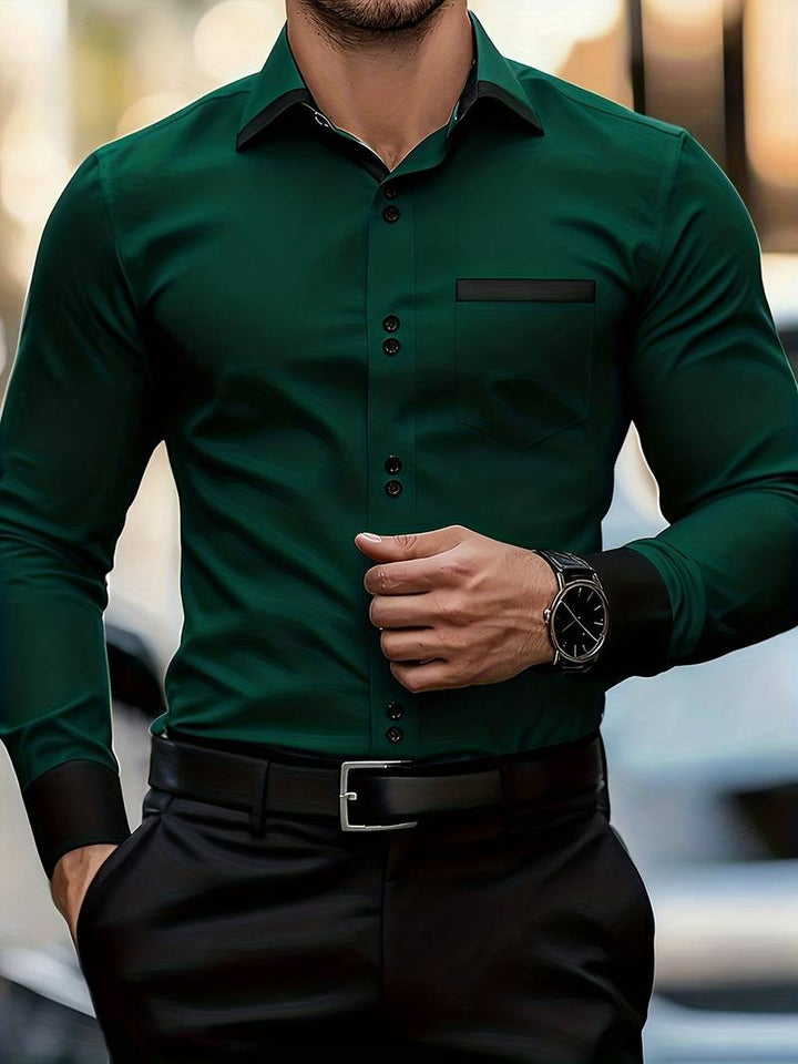 Shoval - Elegant Long Sleeve Shirt With Button