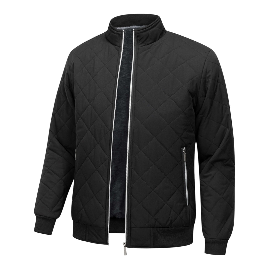 Hristo - Diamond Pattern Fleece Lined Jacket
