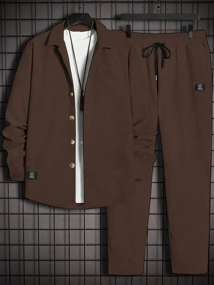 Podolak - Autumn And Winter Long Sleeved Shirt With Loose Trousers