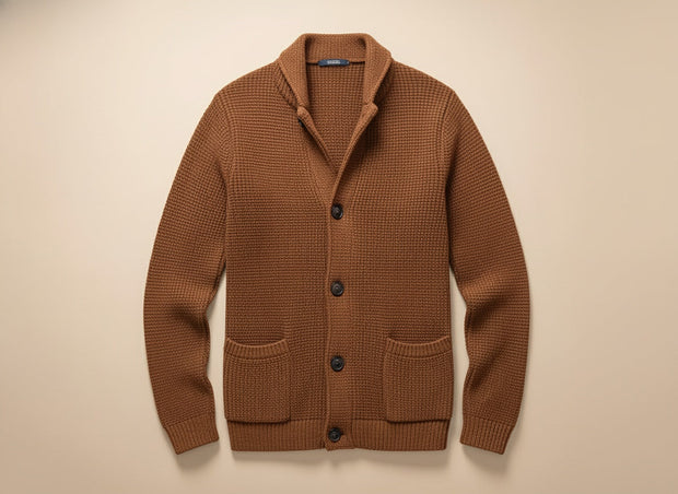 Eskel - Elegant Long Sleeve Wool Cardigan