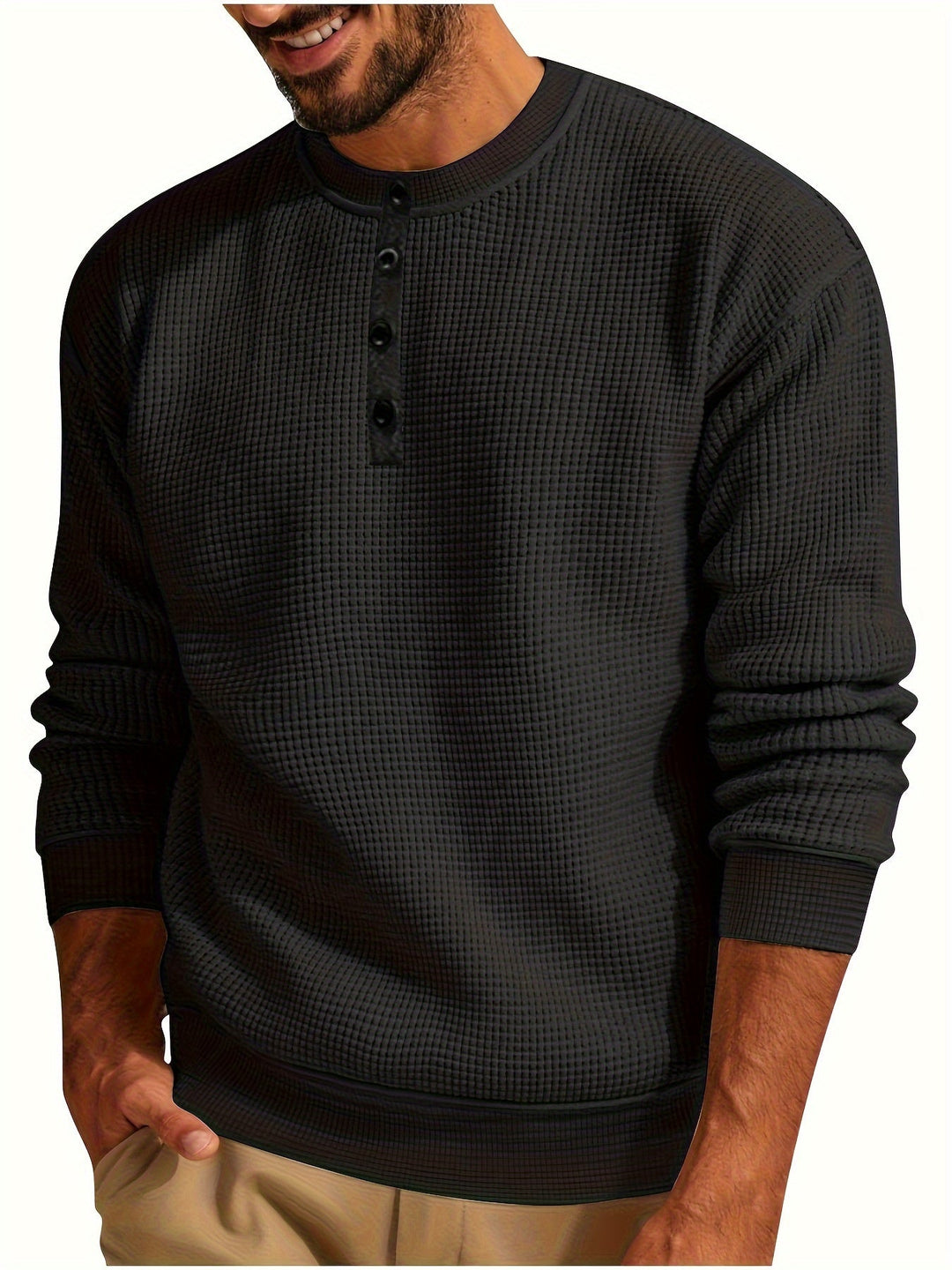 Renaud - Waffle Long Sleeve Shirt