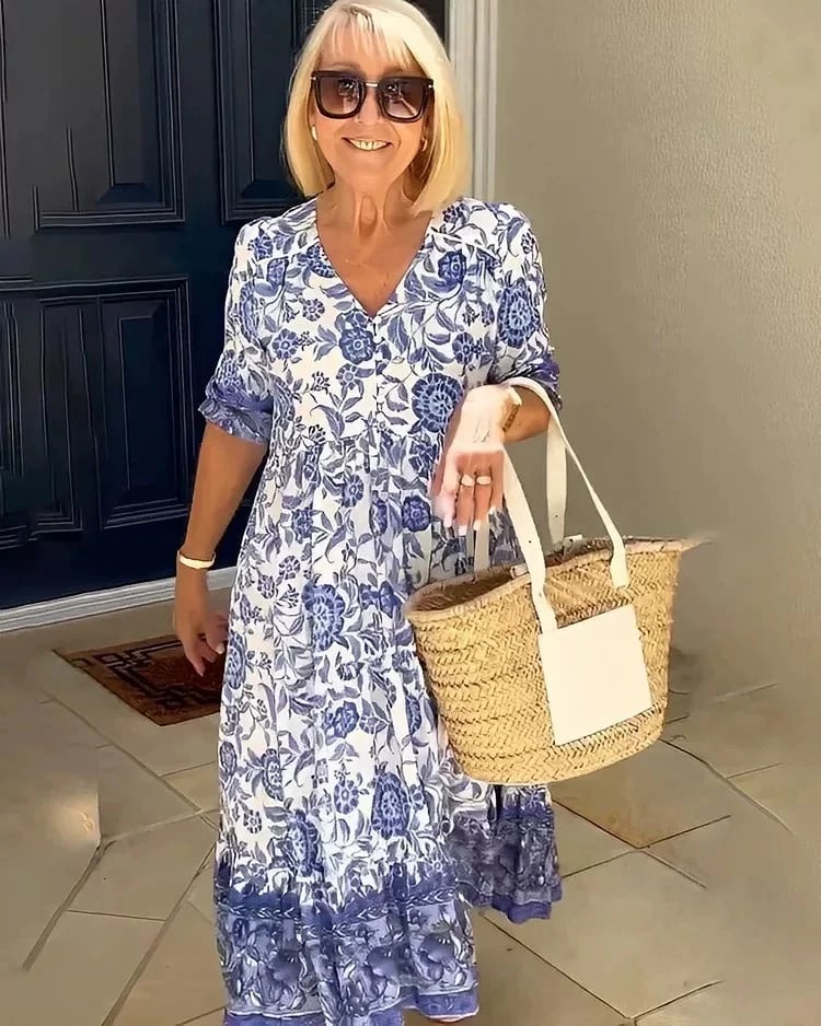 Perla - V Neck Bohemian Dress