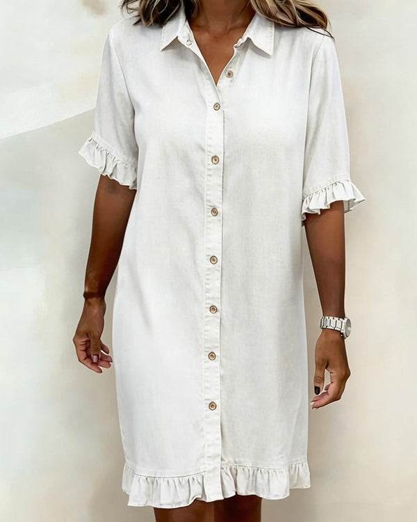 Ndapewa - Comfortable Denim Dress With Flattering Rubbing
