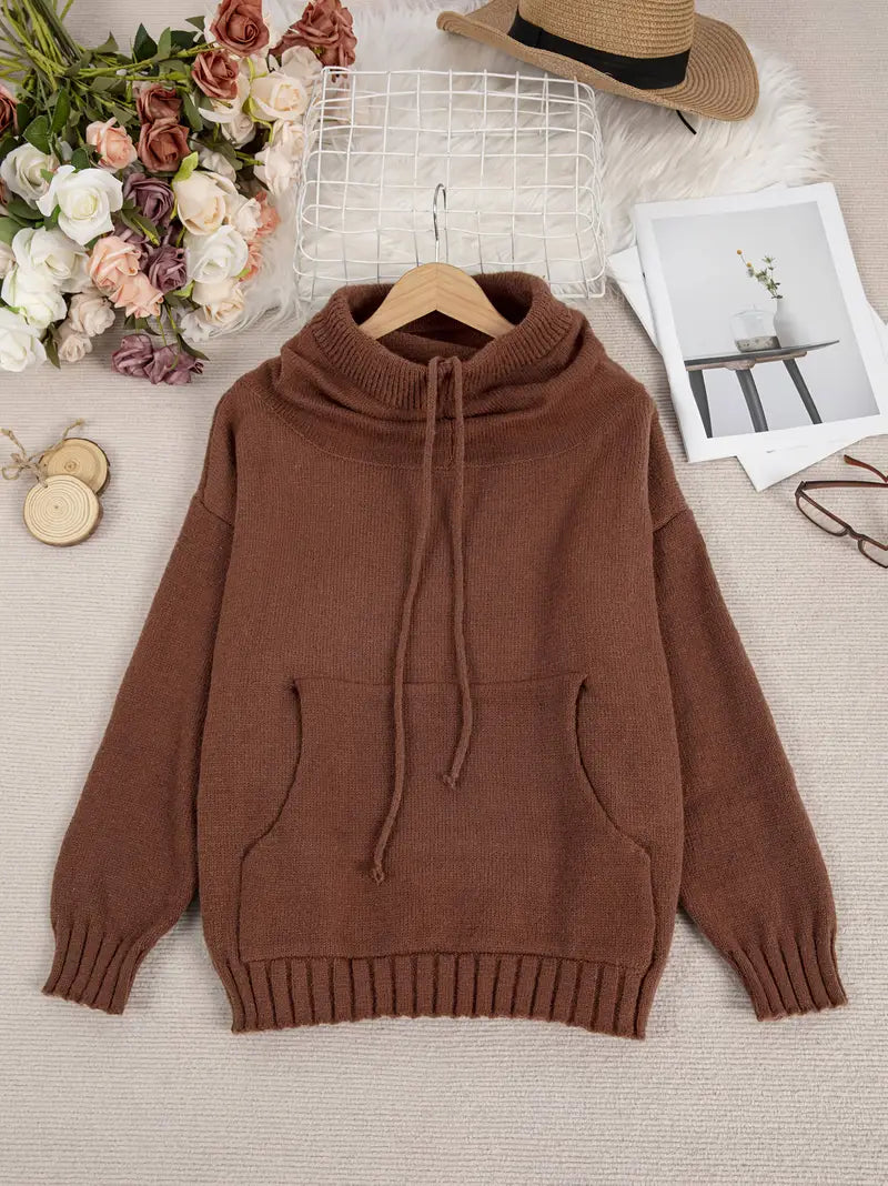 Natala - Knitted Sweater With Kangaroo Pocket