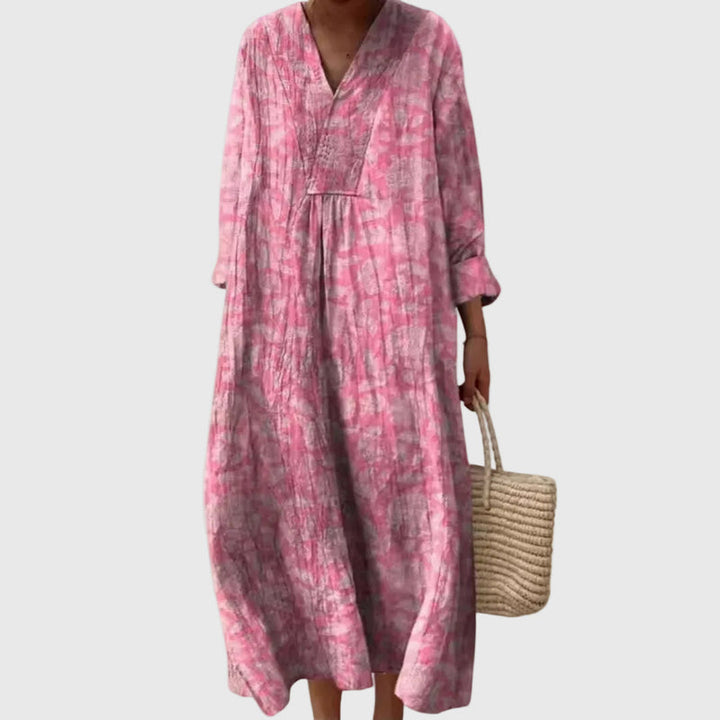 Elyana - Oversized V-Neck Midi Dress