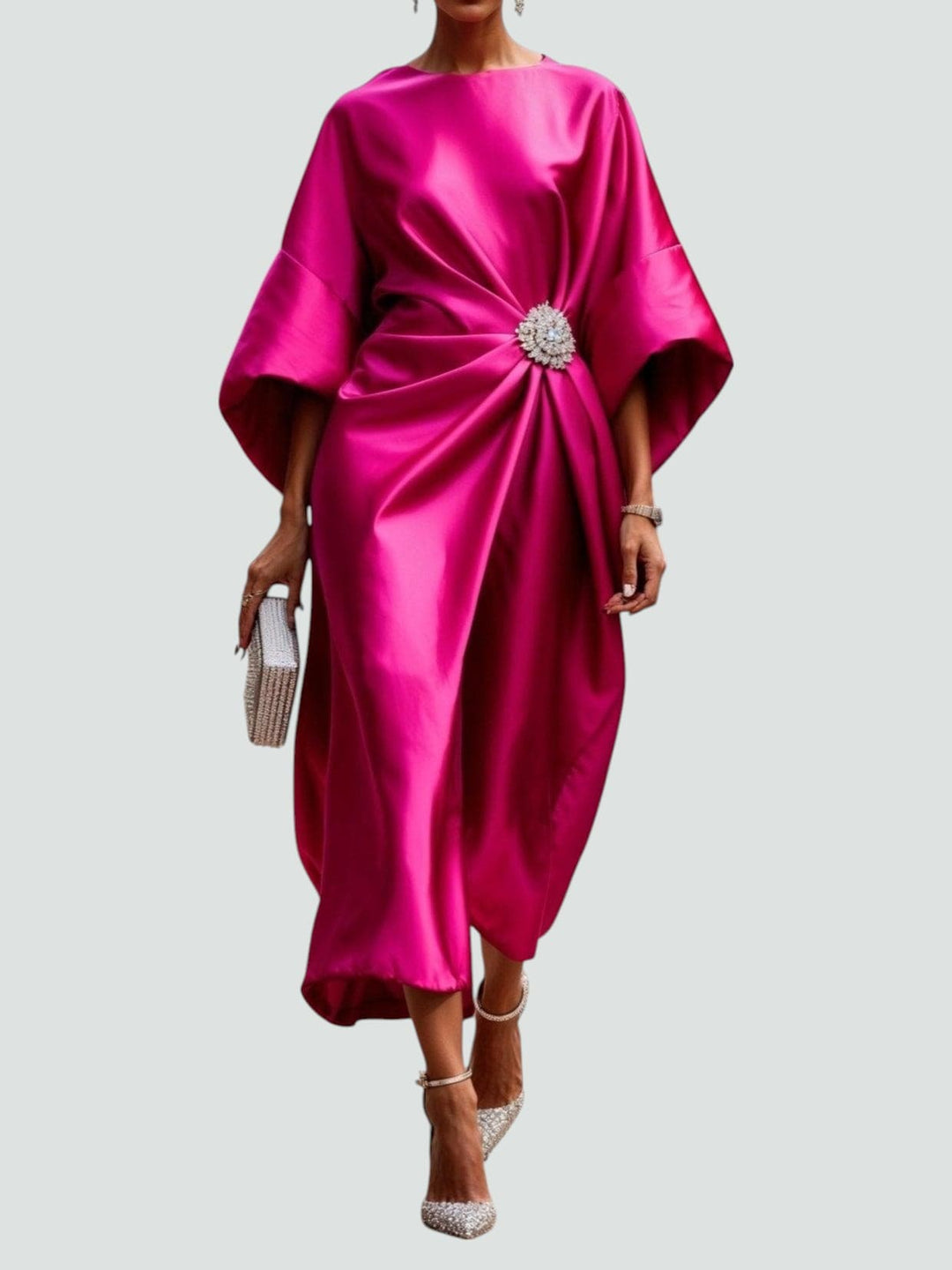 Zoey - Elegant Long Satin Dress