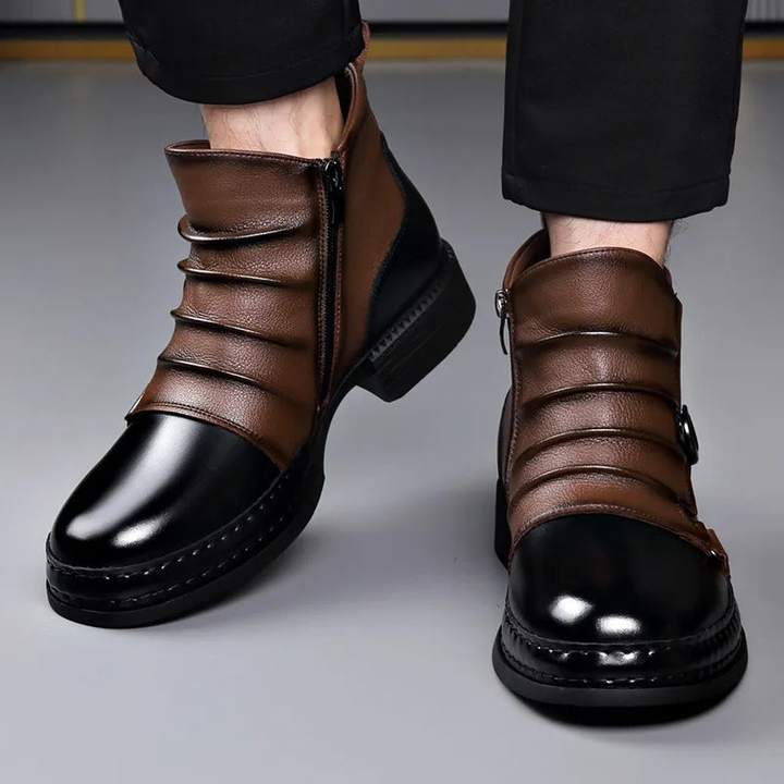 Zamran - Vintage Leather Ankle Boots