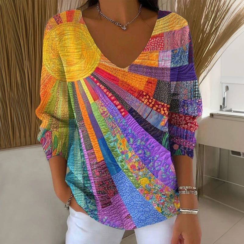 Aeliana - Fashionable Vintage Top