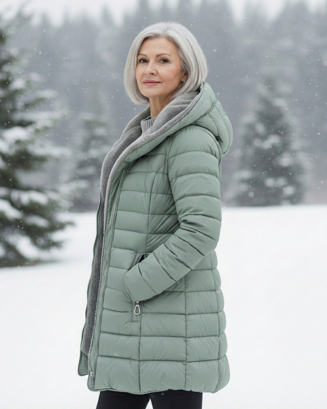 Oksiana - Fleece Lined Puffer Coat