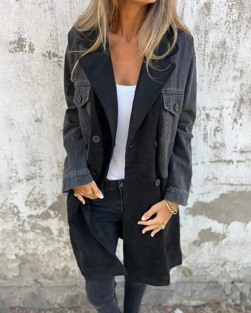 Olatz - Denim Trench Coat
