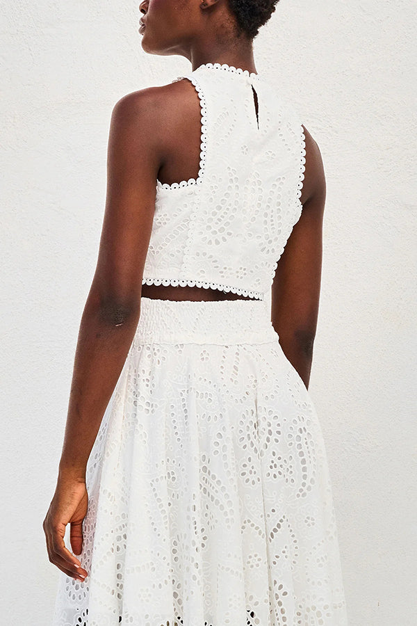 Rosanna - Sleeveless Two-Piece Lace Set
