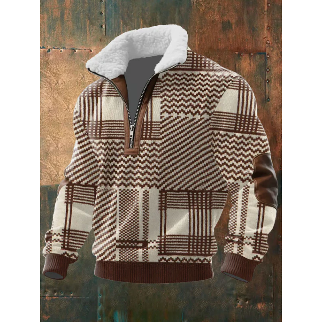 Ibrahima - Fleece Turtleneck Sweater With Zipper