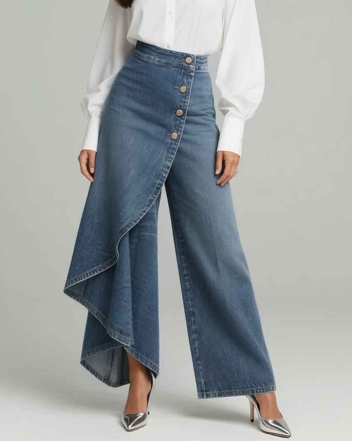 Uthpala - Denim Jeans With Wrap Closure