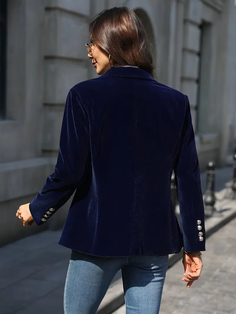 Elīna - Fashionable Velvet Blazer