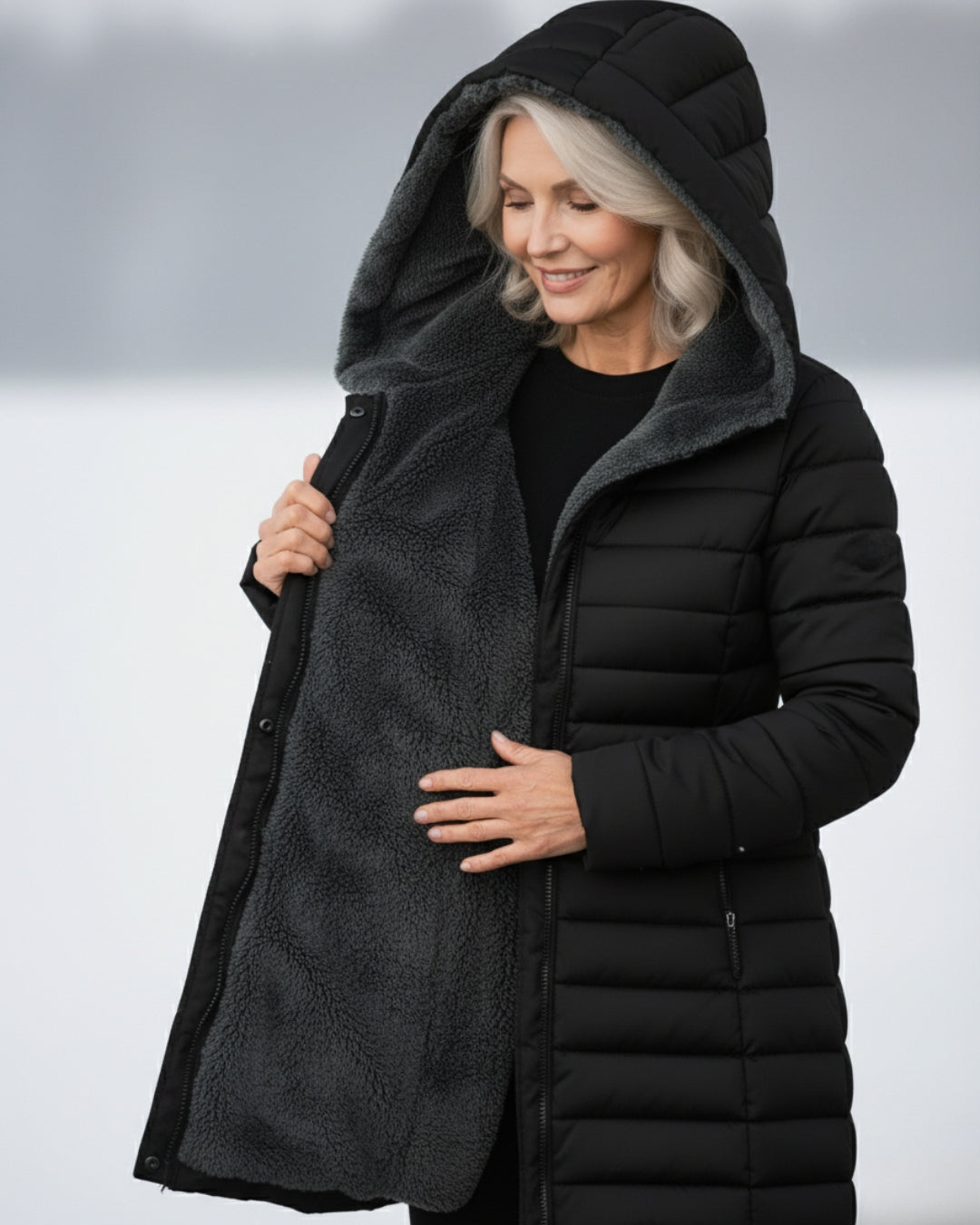 Oksiana - Fleece Lined Puffer Coat