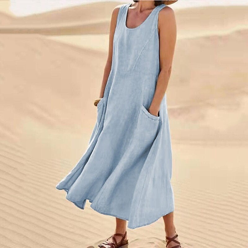 Pinkky - Sleeveless Cotton Dress