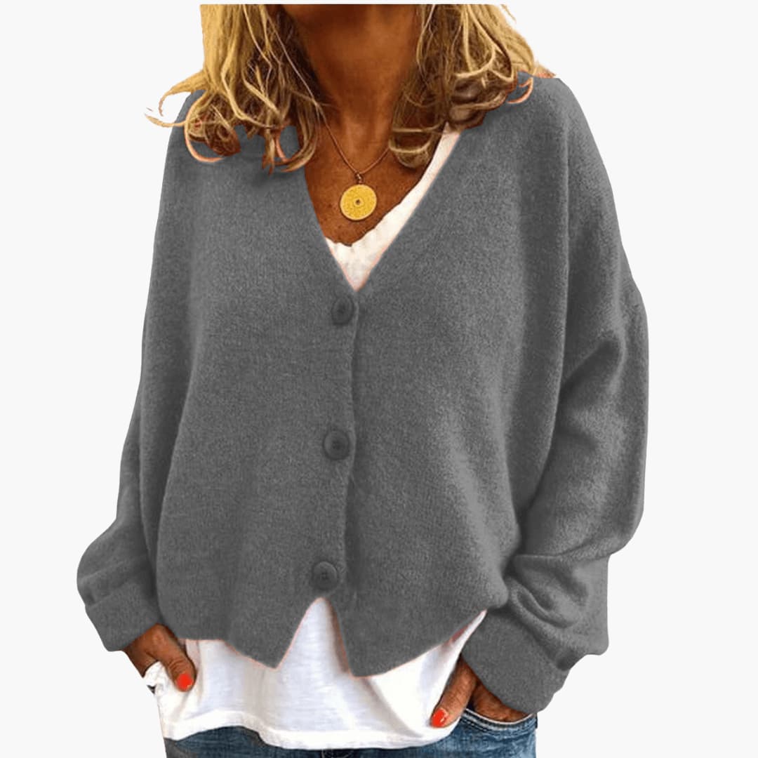 Lucrora - Long Sleeve Knitted Cardigan