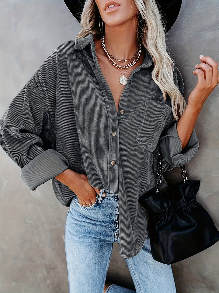 Magnius - Spring Long Sleeve Shirt With Pocket