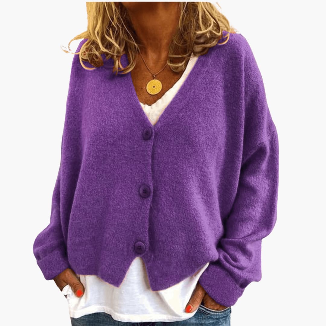 Lucrora - Long Sleeve Knitted Cardigan