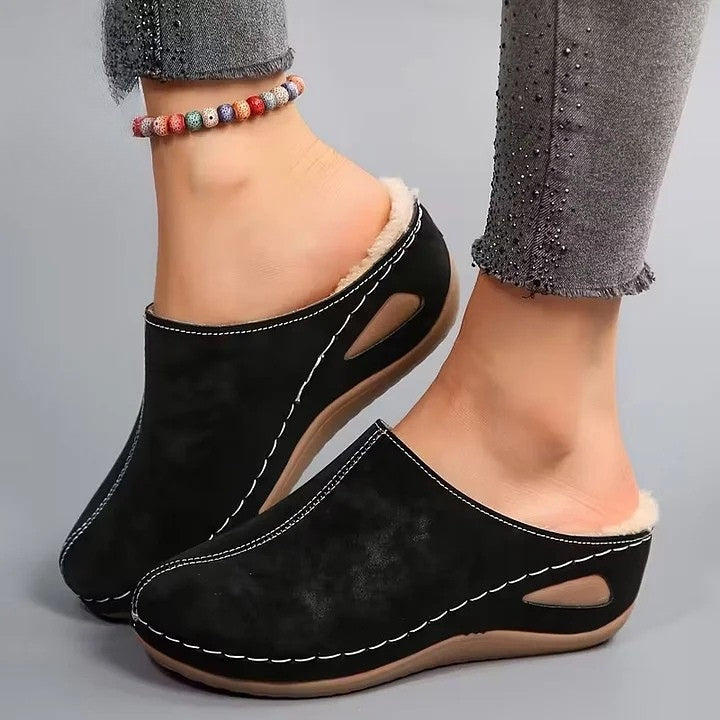 Martinez - Faux Fur Lined Slip-On Shoes