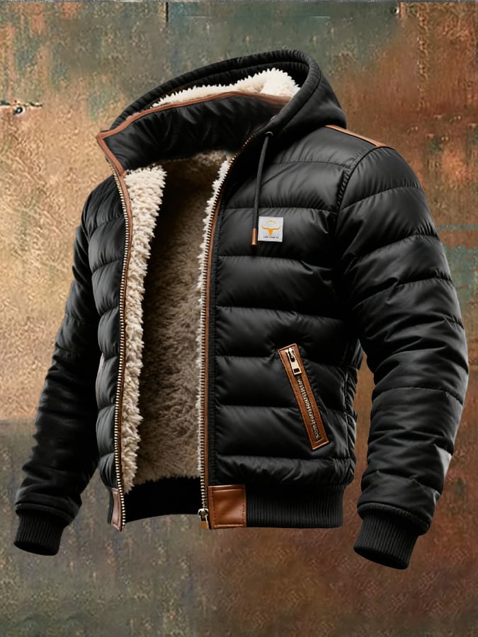 Mikhail - Quilted Hooded Jacket With Zipper