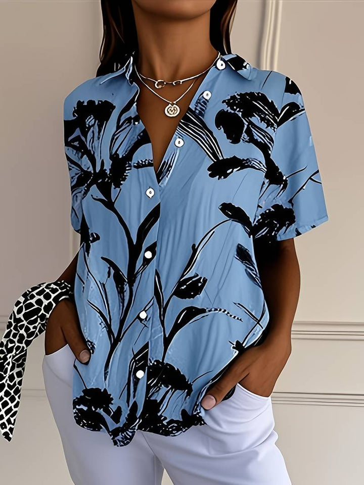 Ayalit - Fashionable Short Sleeve Printed Shirt