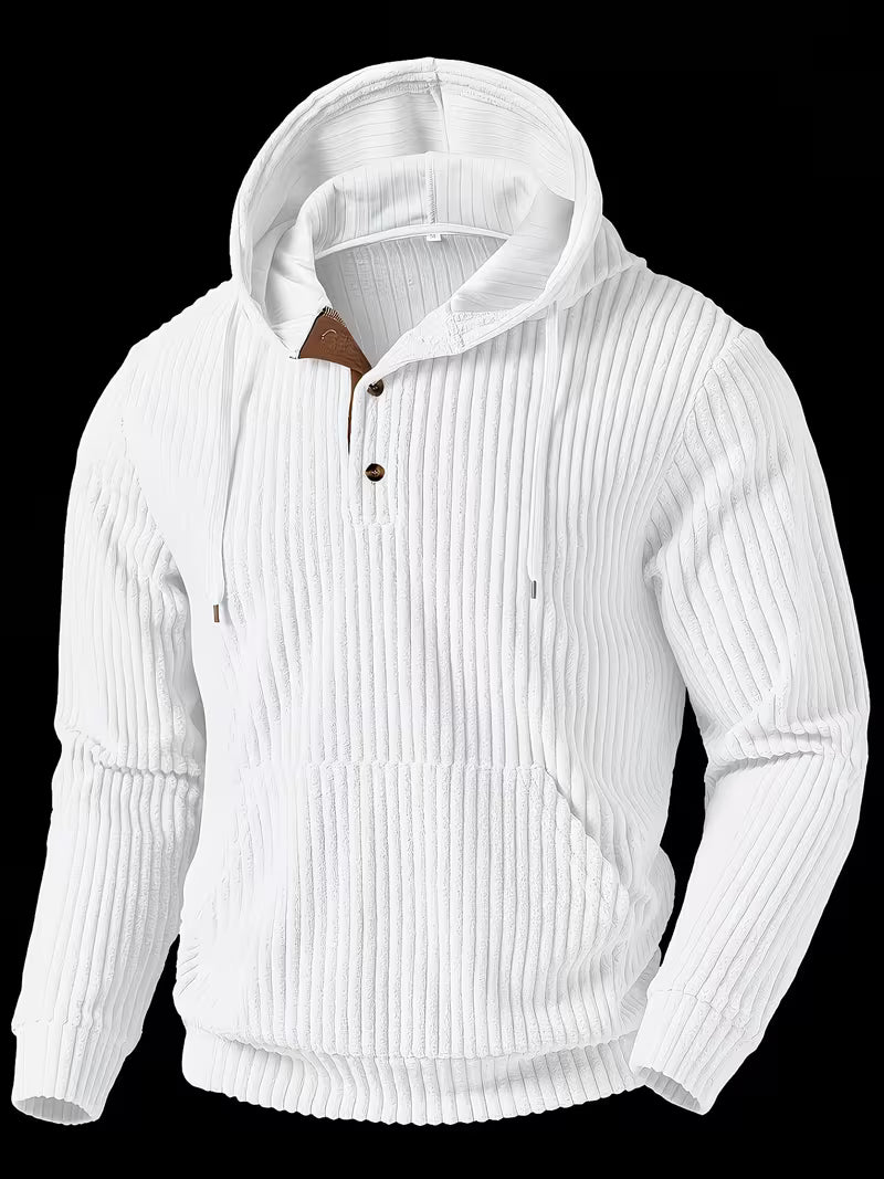 Colman - Elegant Textured Hooded Sweatshirt