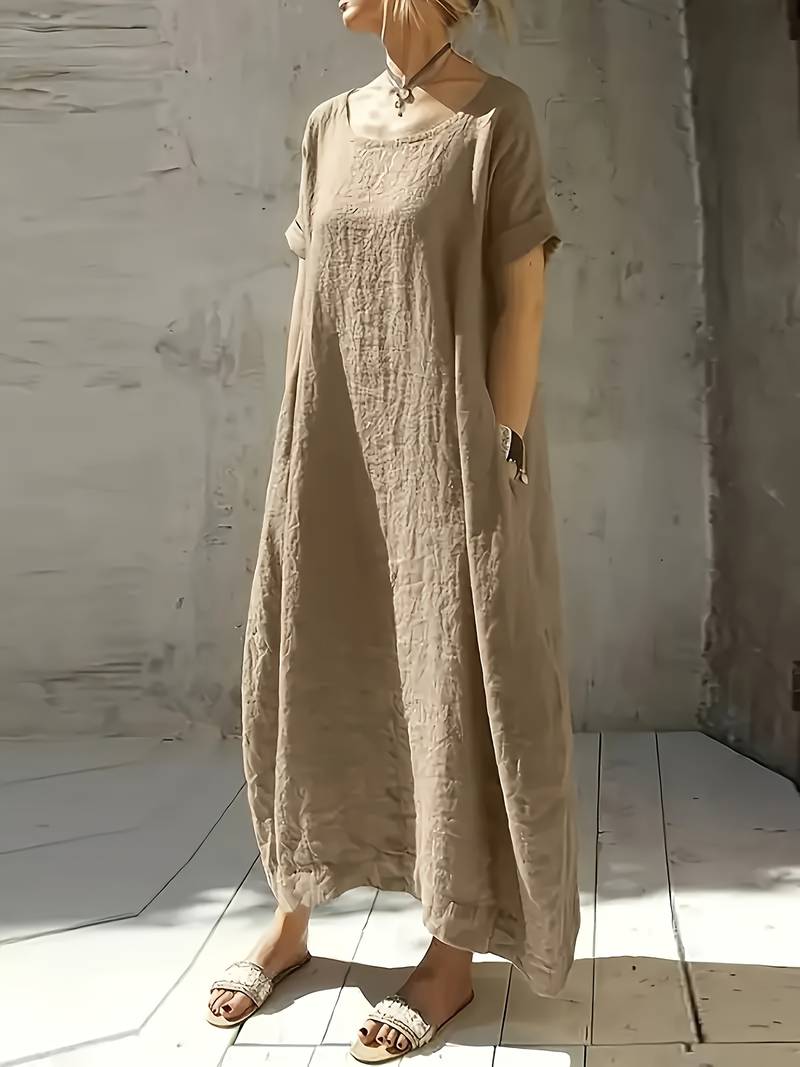 Anuradhi - Casual Long Dress With Loose Sleeves