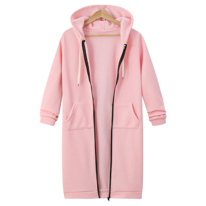Dfida - Casual Fleece Hoodie WithZip Up