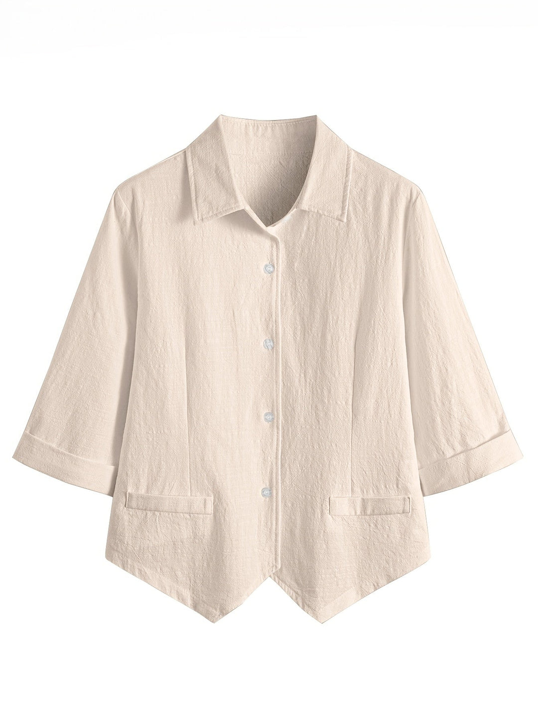 Tessisa - Loose Open Collar Short Sleeve Shirt