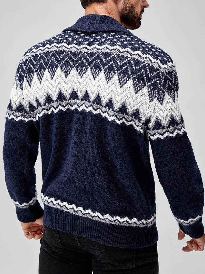 Elroy - Casual Geometric Pattern Sweater