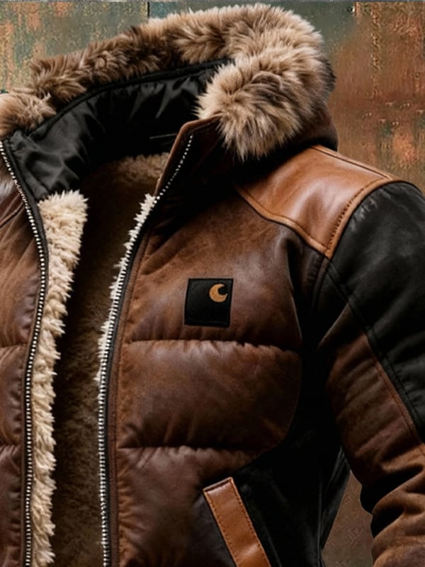 Gareth - Retro Quilted Jacket With Double Layered Collar