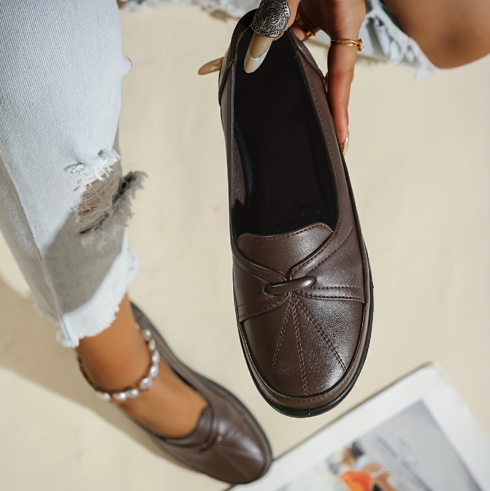 Kirieia - Faux Leather Penny Loafers