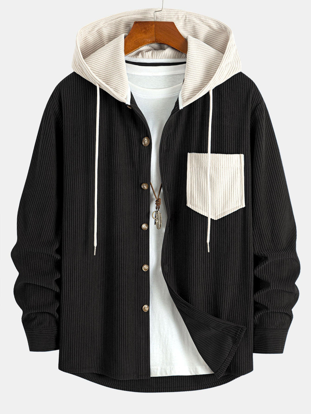 Oren - Long Sleeve Hooded Shirt