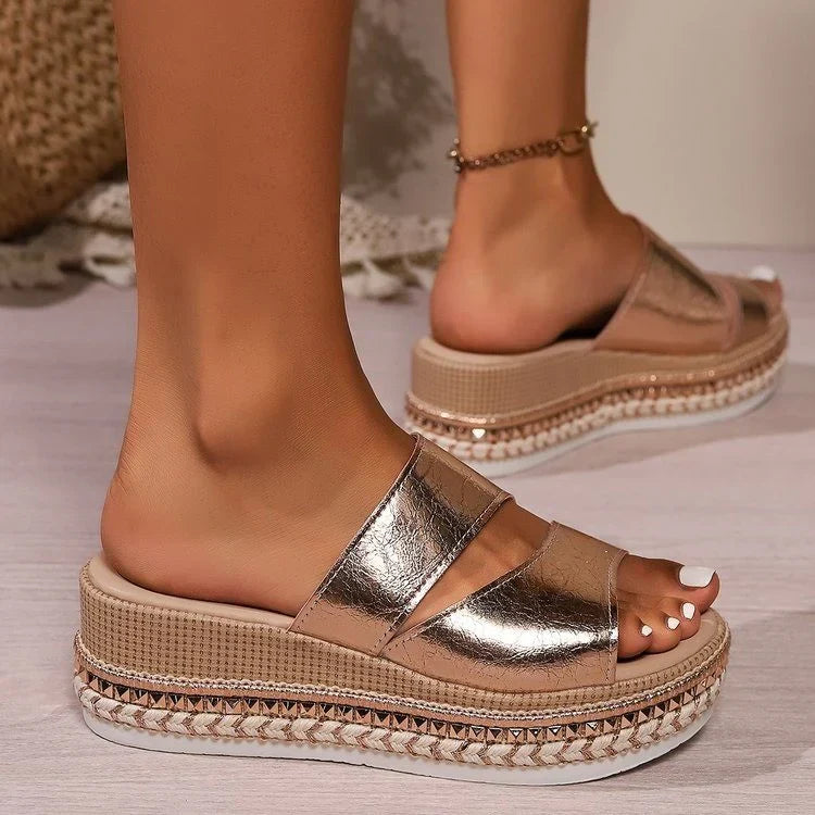 Arantza - Comfortable Open Toe Wedge Sandal