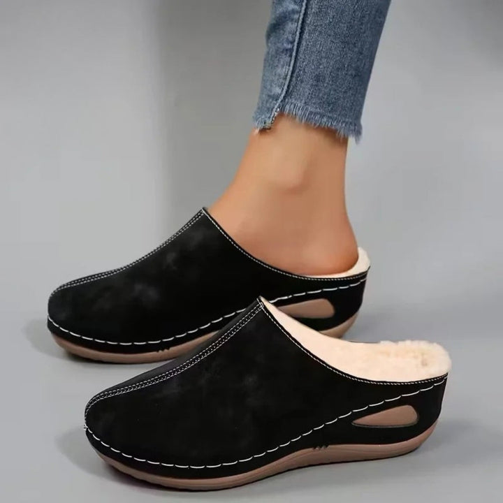 Lirona - Cozy Slip-on Loafers With Fleece Lining