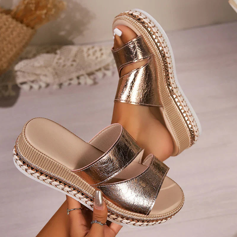 Arantza - Comfortable Open Toe Wedge Sandal
