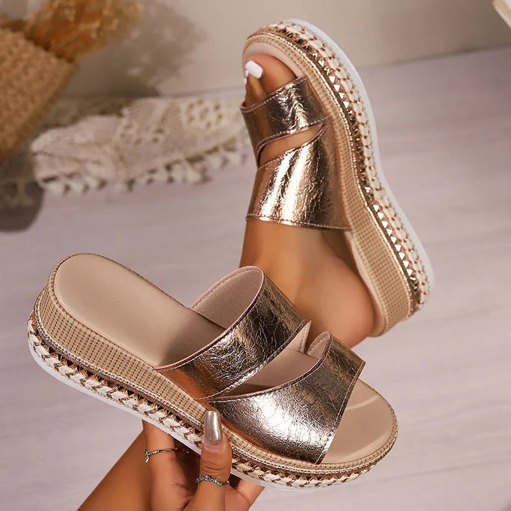 Arantza - Comfortable Open Toe Wedge Sandal