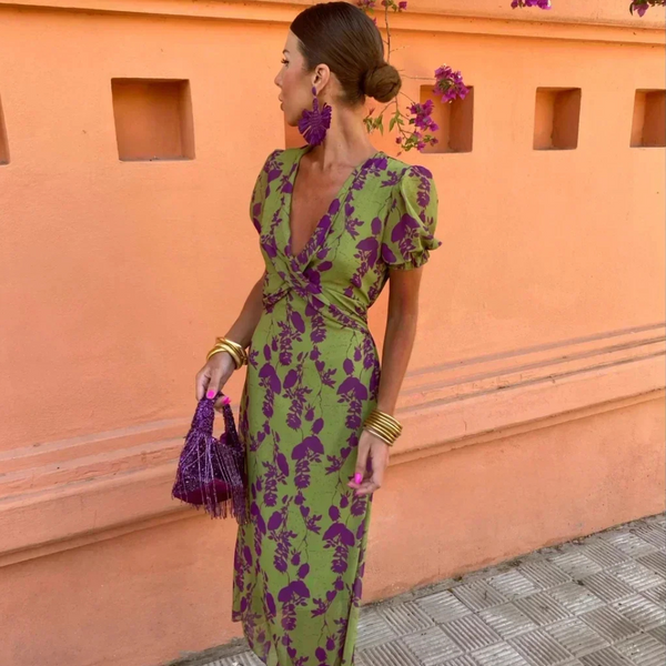 Ilze - Floral Print Long Dress