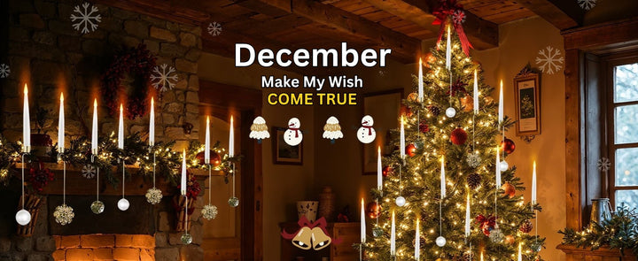 TreeLume - Christmas Tree Led Candles With Crystal Ball Hook