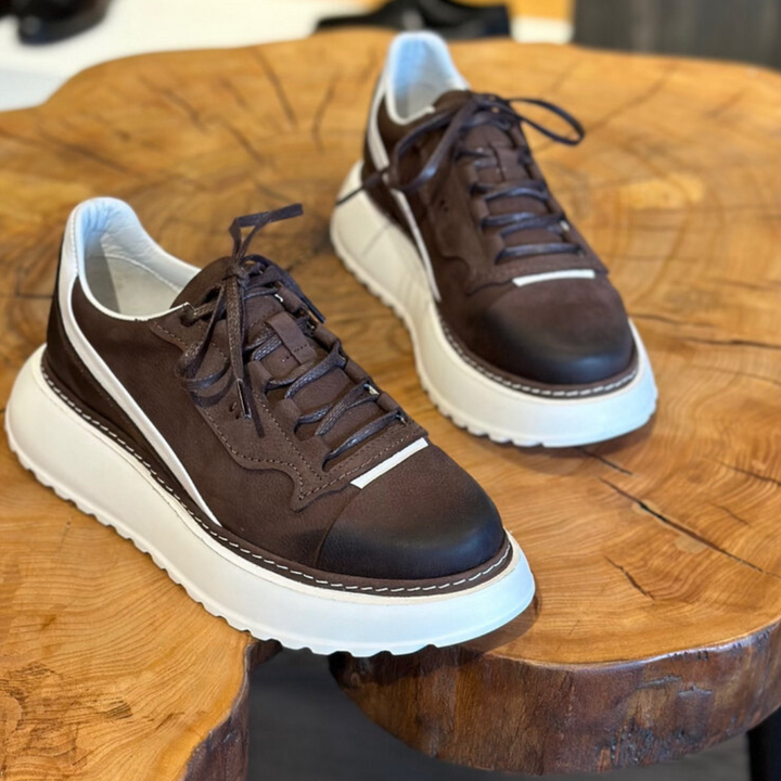 Douglas - Chunky Sole Leather Sneakers