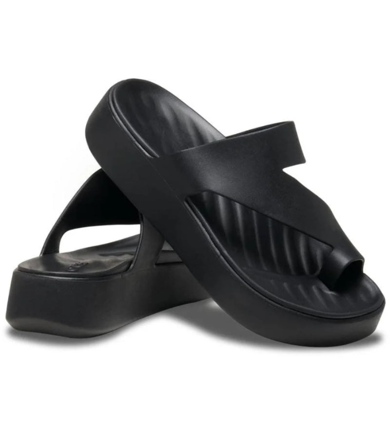 Vlasta - Cushioned Platform Slide Sandals With Toe Loop